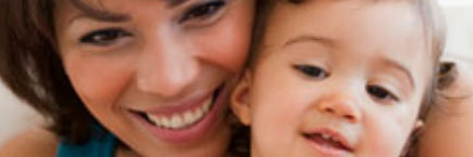 mom with young child